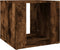 vidaXL - Nachtkastje - 41x40x36 - cm - bewerkt - hout - gerookt - eikenkleurig