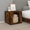 vidaXL - Nachtkastje - 41x40x36 - cm - bewerkt - hout - gerookt - eikenkleurig