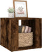 vidaXL - Nachtkastje - 41x40x36 - cm - bewerkt - hout - gerookt - eikenkleurig