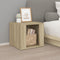vidaXL - Nachtkastje - 41x40x36 - cm - bewerkt - hout - sonoma - eikenkleurig