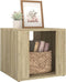 vidaXL - Nachtkastje - 41x40x36 - cm - bewerkt - hout - sonoma - eikenkleurig