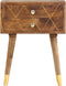 vidaXL - Nachtkastje - 43x30x58 - cm - massief - mangohout
