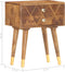 vidaXL - Nachtkastje - 43x30x58 - cm - massief - mangohout