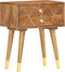 vidaXL - Nachtkastje - 43x30x58 - cm - massief - mangohout