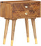 vidaXL - Nachtkastje - 43x30x58 - cm - massief - mangohout