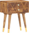 vidaXL - Nachtkastje - 43x30x58 - cm - massief - mangohout