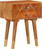 vidaXL - Nachtkastje - 43x30x58 - cm - massief - mangohout