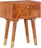 vidaXL - Nachtkastje - 43x30x58 - cm - massief - mangohout