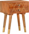 vidaXL - Nachtkastje - 43x30x58 - cm - massief - mangohout