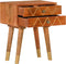 vidaXL - Nachtkastje - 43x30x58 - cm - massief - mangohout