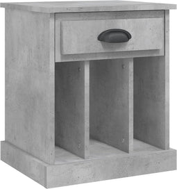 vidaXL - Nachtkastje - 43x36x50 - cm - betongrijs