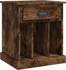 vidaXL - Nachtkastje - 43x36x50 - cm - gerookt - eikenkleurig