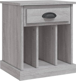 vidaXL - Nachtkastje - 43x36x50 - cm - grijs - sonoma - eikenkleurig