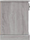 vidaXL - Nachtkastje - 43x36x50 - cm - grijs - sonoma - eikenkleurig