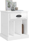 vidaXL - Nachtkastje - 43x36x50 - cm - hoogglans - wit