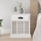 vidaXL - Nachtkastje - 43x36x50 - cm - hoogglans - wit