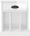 vidaXL - Nachtkastje - 43x36x50 - cm - hoogglans - wit