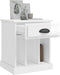 vidaXL - Nachtkastje - 43x36x50 - cm - hoogglans - wit