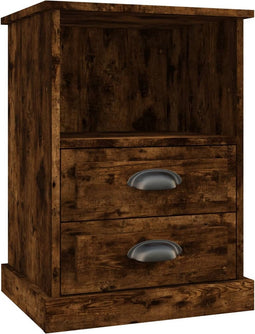 vidaXL - Nachtkastje - 43x36x60 - cm - gerookt - eikenkleurig