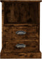 vidaXL - Nachtkastje - 43x36x60 - cm - gerookt - eikenkleurig