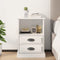 vidaXL - Nachtkastje - 43x36x60 - cm - hoogglans - wit