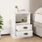vidaXL - Nachtkastje - 43x36x60 - cm - hoogglans - wit