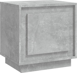 vidaXL - Nachtkastje - 44x35x45 - cm - bewerkt - hout - betongrijs