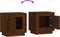 vidaXL - Nachtkastje - 44x35x45 - cm - bewerkt - hout - bruin - eikenkleur