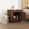 vidaXL - Nachtkastje - 44x35x45 - cm - bewerkt - hout - bruin - eikenkleur