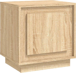 vidaXL - Nachtkastje - 44x35x45 - cm - bewerkt - hout - sonoma - eikenkleurig
