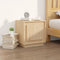 vidaXL - Nachtkastje - 44x35x45 - cm - bewerkt - hout - sonoma - eikenkleurig