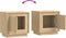 vidaXL - Nachtkastje - 44x35x45 - cm - bewerkt - hout - sonoma - eikenkleurig
