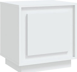 vidaXL - Nachtkastje - 44x35x45 - cm - bewerkt - hout - wit