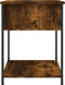 vidaXL - Nachtkastje - 44x45x58 - cm - bewerkt - hout - gerookt - eikenkleurig