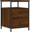 vidaXL - Nachtkastje - 44x45x60 - cm - bewerkt - hout - bruin - eikenkleur