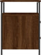 vidaXL - Nachtkastje - 44x45x60 - cm - bewerkt - hout - bruin - eikenkleur