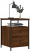 vidaXL - Nachtkastje - 44x45x60 - cm - bewerkt - hout - bruin - eikenkleur