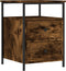 vidaXL - Nachtkastje - 44x45x60 - cm - bewerkt - hout - gerookt - eikenkleurig