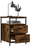 vidaXL - Nachtkastje - 44x45x60 - cm - bewerkt - hout - gerookt - eikenkleurig