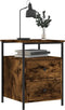 vidaXL - Nachtkastje - 44x45x60 - cm - bewerkt - hout - gerookt - eikenkleurig