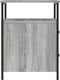 vidaXL - Nachtkastje - 44x45x60 - cm - bewerkt - hout - grijs - sonoma - eikenkleurig
