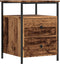 vidaXL - Nachtkastje - 44x45x60 - cm - bewerkt - hout - oud - houtkleurig