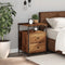 vidaXL - Nachtkastje - 44x45x60 - cm - bewerkt - hout - oud - houtkleurig