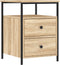 vidaXL - Nachtkastje - 44x45x60 - cm - bewerkt - hout - sonoma - eikenkleurig