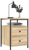 vidaXL - Nachtkastje - 44x45x60 - cm - bewerkt - hout - sonoma - eikenkleurig