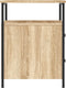 vidaXL - Nachtkastje - 44x45x60 - cm - bewerkt - hout - sonoma - eikenkleurig
