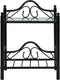 vidaXL - Nachtkastje - 45x30,5x60 - cm - staal - en - gehard - glas - zwart