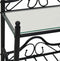 vidaXL - Nachtkastje - 45x30,5x60 - cm - staal - en - gehard - glas - zwart