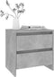 vidaXL - Nachtkastje - 45x34,5x44,5 - cm - bewerkt - hout - betongrijs