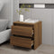 vidaXL - Nachtkastje - 45x34,5x44,5 - cm - bewerkt - hout - bruin - eikenkleur